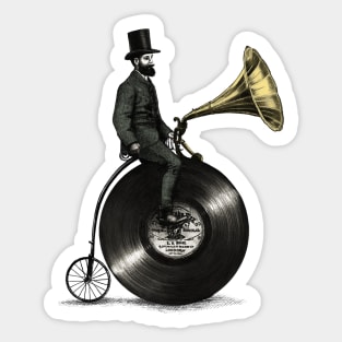 Old Man Playing Music Sticker